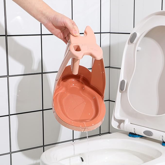 Cq acrylic Toilet Brush and Plunger Set,Toilet Plunger and Brush Combo Bathroom Deeply Cleaning Tools,Bathroom Toilet Bowl Brush with Holder(Pink 1 Set)