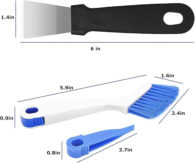 Cleaning Brush 12Pcs Set, Crevice Cleaning Brush with Scraper, Multi-Purpose Hard Bristle Deep Cleaning Brushes Supplies for Kitchen, Bathroom, Corner, Grout, Sink, Cup, Teapot, Bottle, Blender