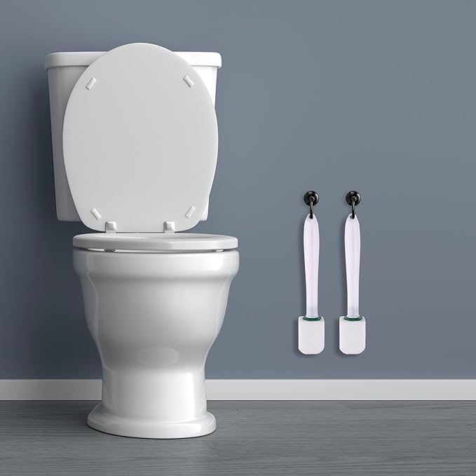 26 Pcs Toilet Pumice Stone with Long Handle Toilet Bowl Cleaner Brush Wand Refills Pumice Stone Block Deep Cleaning Remover Tool for Pool Bath Kitchen Sinks Tiles (White)