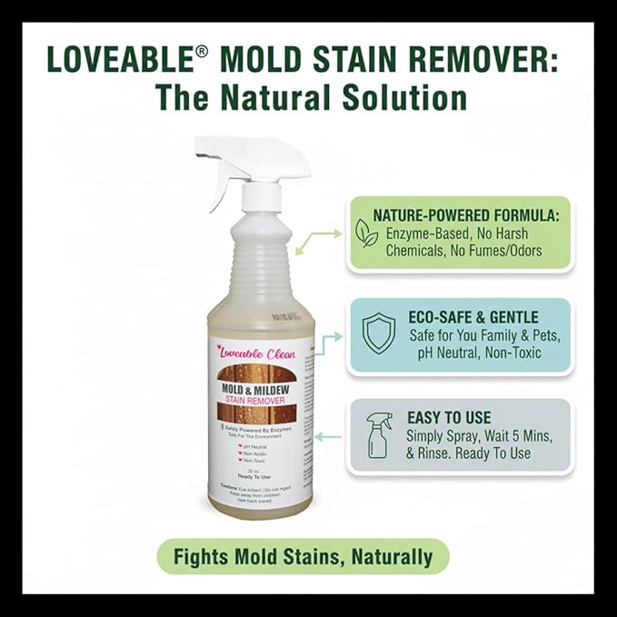 EcoDecors Loveable Stain Remover For Teak and Hardwoods 32oz Spray Bottle