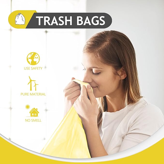 Colorful Clear Strong Tall Kitchen Trash Bags 15-16 Gallon 100 Counts,Fit 13,15,16,18 Gal,Garbage Bags by Teivio, Bin Liners, Plastic Bags for home Office Bathroom,Multicolor