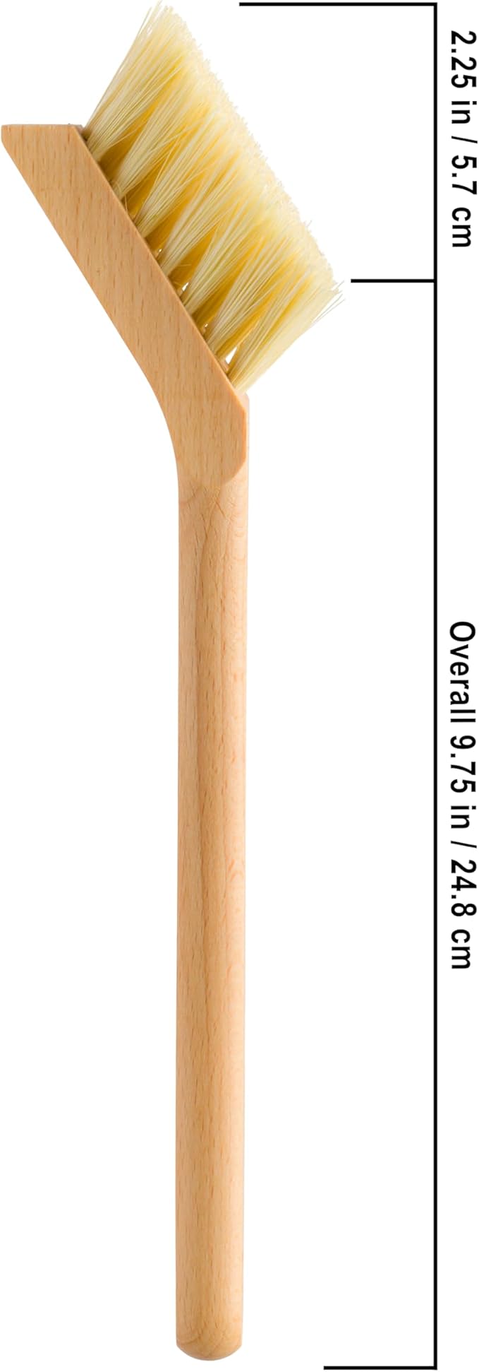Redecker Tampico Fiber Dish Brush with Scraping Edge and Oiled Beechwood Handle, Made in Germany