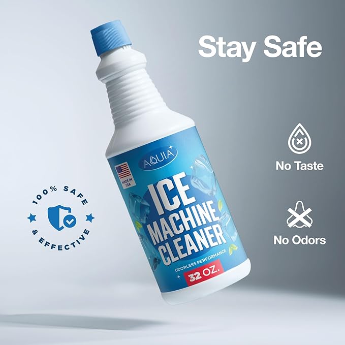 Ice Machine Cleaner and Descaler 32 oz | Ice Maker Cleaner for All Brands; Opal, Scotsman, Manitowoc, Affresh, etc. Countertop Icemaker Cleaners Solution | Icemaker Cleaners and Descaler 100% Active!
