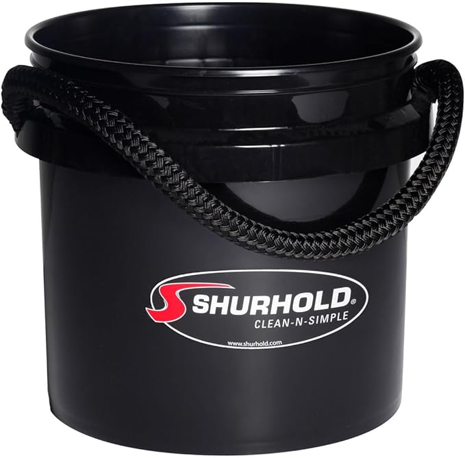 Shurhold World's Best Rope Handle Bucket - 3.5 Gallon - Black