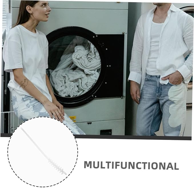 PartyKindom 3pcs Dryer Vent Cleaning Kit Washer Drum Brushes Laundry Brush Set for Washing Machine and Bristles Extended Reach