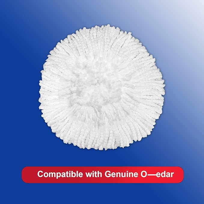 4 Pack Mop Head Replacement Compatible with O Cedar Mop Replace Head EasyWring 1-Tank, Microfiber Spin Mops Refills, Easy Cleaning