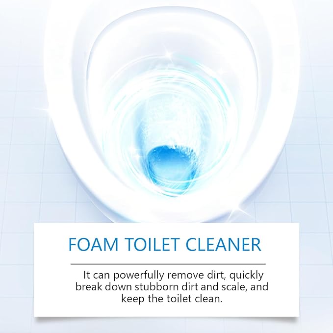 Foam Toilet Cleaner, 2025 New Powerful Toilet Bowl Cleaner, Advanced Bathroom Cleaner for Home, Powerful Instant Bowl Cleaners for Toilets Squatting Pans(2PCS)