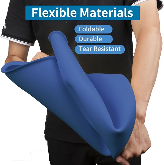 5 Gallon Bucket Liner Reusable Bucket Saver Liner with Measurements for Thinset, Mortar, Concrete Mixtures, Grout, Mud and Cement, Flexible Food Grade Silicone Bucket Liner, Blue