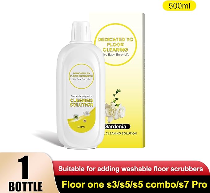 Floor Cleaning Solution Compatible With Tineco, Deep Cleans for Multiple Hard Floors, Suitable With All Robot Vacuums with Mopping and Cordless Wet/Dry Vacuum Mop (Gardenia 1 Bottle)