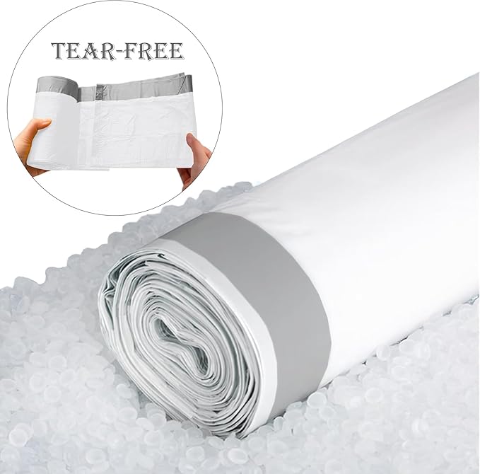 18 Gallon Heavy Duty Compactor Trash Bags 1.2 Mil THICK (50 Count) Reinforced Drawstring Garbage Liners Fit 13-18 Gallon Compatible with Kitchenaid, Whirpool, GE 15 Inch Compactors GRAND SAVE!