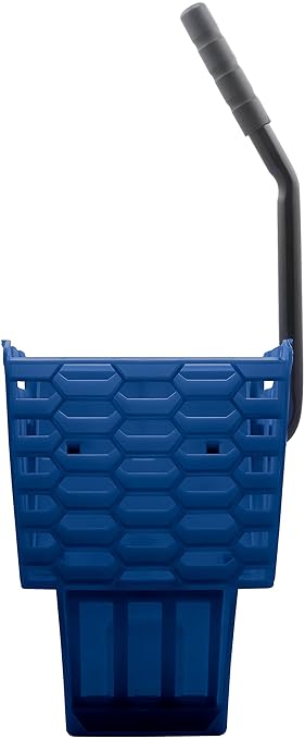 Carlisle FoodService Products 35 Qt Commercial Mop Bucket with Reliable Side Press Wringer, Compatible with OmniFit Soiled Water Insert Bucket (Sold Separately), Polypropylene (Pp), Blue