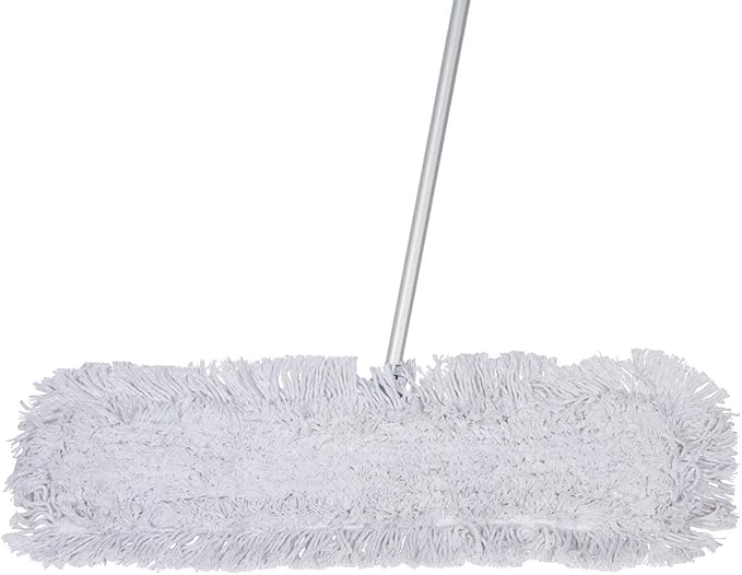 Commercial Dust Mop – 30 Inch Floor Sweeper for Hardwood, Reusable Cotton Mop Head, Extendable Handle, Dry Mop for Floor Cleaning & Janitorial Supplies