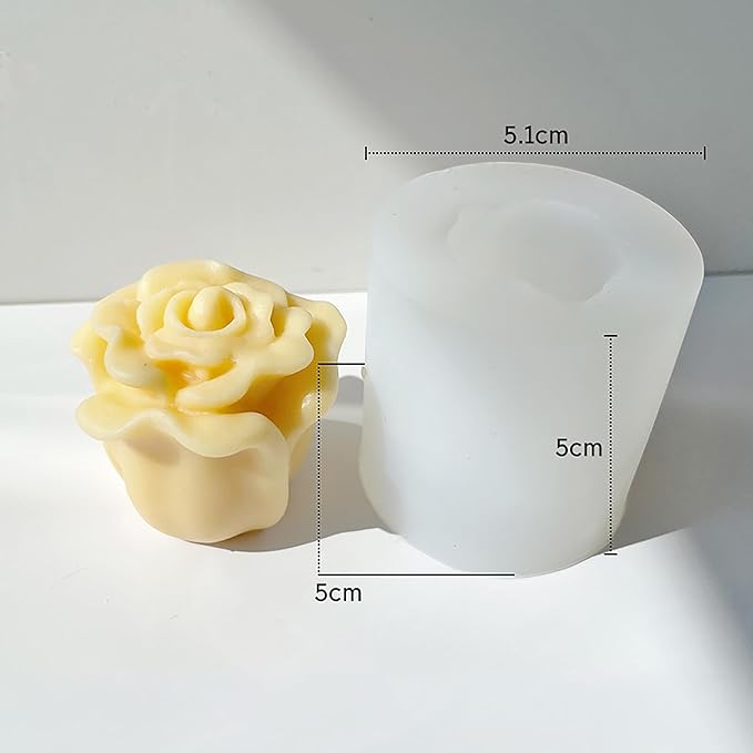 2 Pack Tulip Molds Flower Bud Mold Peony - Resin Casting Silicone Molds for Home Decor & Candle Making Wave Spiral Mold