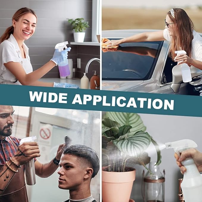 Spray Bottle Nozzles Plastic Heavy Duty Stream Trigger Spray Nozzle Replacement Head Leak Proof Water Bottle Spray Nozzles Adjustable Head Sprayer 4 Pcs (clear)