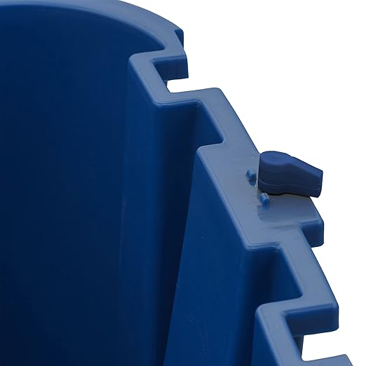 Carlisle FoodService Products Mop Bucket with Side-Press Wringer & Soiled Water Insert for Floor Cleaning, Restaurants, Office, And Janitorial Use, Polypropylene, 35 Quarts, Red