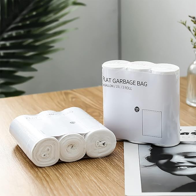 CHARMOUNT 4 Gallon Trash Bag - Unscented 4 Gallon Garbage Bags for Bathroom, Kitchen, Bedroom, 105 Count (15 Liter) …