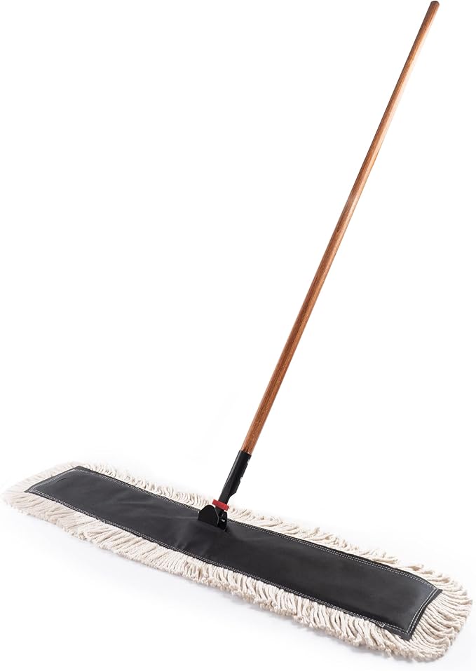 Matthew Cleaning 36'' High Strength Disposable Dust Mop Cotton Cut-end Yarn Mop Replacement Heads for Residential & Commercial Fit Standard Dust Mop Frames, Hardwood, Laminate, Concrete Floors 3Pack