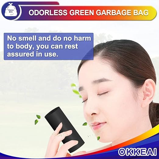 OKKEAI Small Garbage Bags for Bathroom Can 5 Liter Trash Bags 1.2 Gal Waste Basket Liners for Bathroom Mini Trash Bags Trash Plastic Bags Small