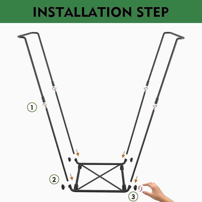FEED GARDEN Trash Bag Holder, Outdoor Metal Leaf Bag Holder Stand, Garbage Bag Frame Holder for 30-45 Gallon Bags for Leaves, Camping, Yard Weeding, Lawn Party