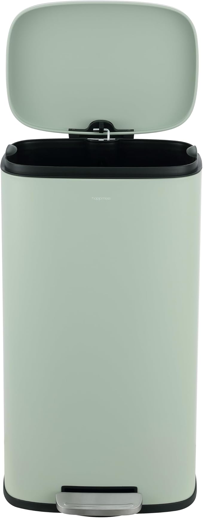 happimess HPM1006E Connor Rectangular 13-Gallon Trash Can with Soft-Close Lid and Free Mini Trash Can, Fingerprint Resistant, Modern, Minimalistic for Kitchen, Office, Bathroom, Pistachio Gelato