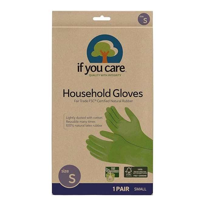 If You Care Small Cotton Flock Lined Protective Gloves, 1 Pair (Pack of 6)