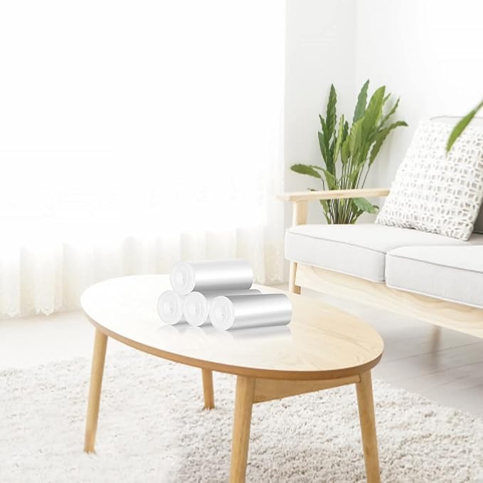 Charmount Small Trash Bags - 180 (Counts) 4 Gallon Garbage Bags for Bathroom, Kitchen, Office and Bedroom, 4 Gallon Unscented White Trash Bag …