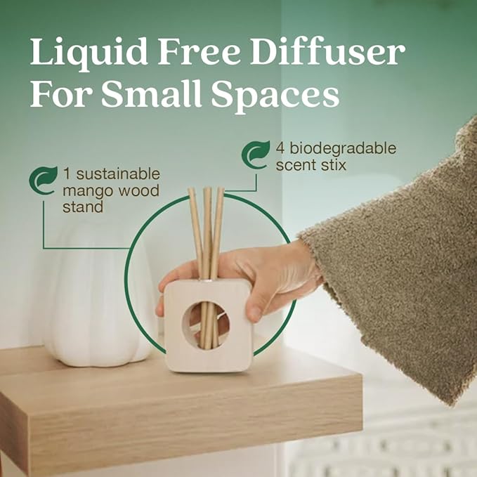 Enviroscent Non Toxic Air Freshener Plug-in Home Fragrance Last 45+ Days | Kit includes 1 Refillable Plug In Warmer & 1 Scent Refill (Balsam Fir & Spruce)