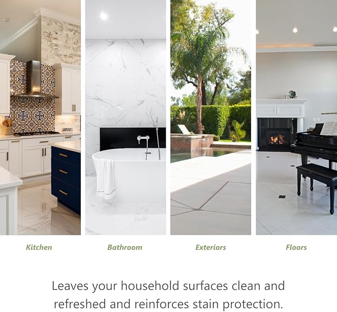 MORE - Stone & Tile Cleaner - Grout & Floor Cleaner for Natural Stone, Marble, Concrete, Ceramic, & Porcelain - Water-Based Grout Cleaner for Tile Floors - Concentrated Formula - pH Neutral - 32oz