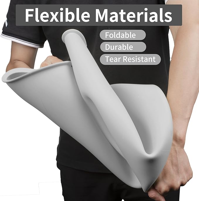 5 Gallon Silicone Bucket Liner - Reusable Measuring Mixing Liner for Concrete, Mortar, Grout, Paint - Food Grade Non-Stick with Measurement Marks - Easy to Clean & Durable (Gray)