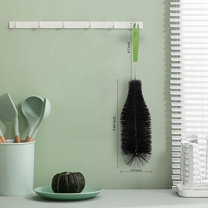 Bottle Brush, Bendable Long Handle Cleaner Brushes for Cleaning Neck Bottles, Baby Bottles, Water Bottles, Tumblers, Flask, Bird Feeder, Vase and Home Kitchen Sink Cleaning Brush