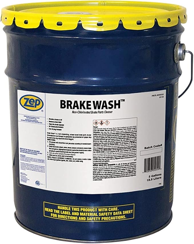 Zep Brake Wash Liquid Non-Clorinated Parts Cleaner - 5 Gallon (1 Pail) 50535 - Fast-Acting, Non-chlorinated, Solvent Degreaser
