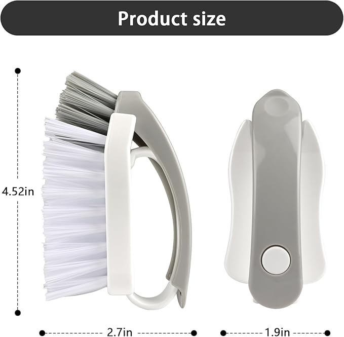 Scrub Brushes for Cleaning Stiff Bristle - Scrub Brushes for Cleaning, Scrubbing Brush, Stiff Bristle Brush, Hand Brushes for Cleaning for Shower, Shoes, Kitchen, Floor, Carpet, etc.(Pack of 2 Small)