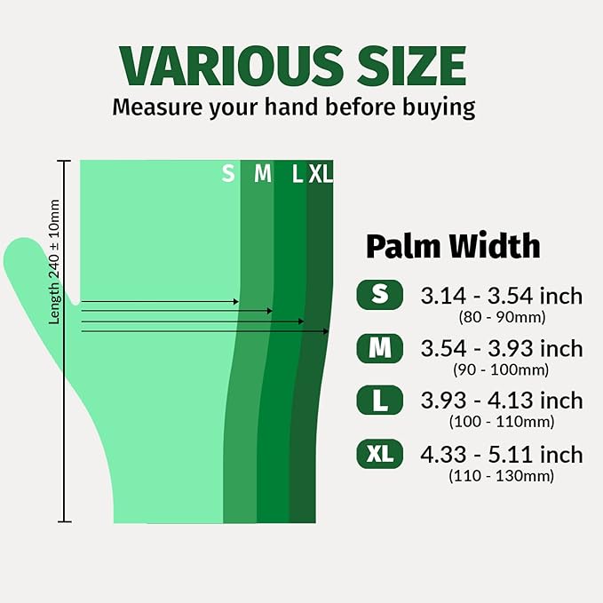 GORILLA SUPPLY Disposable Heavy Duty Vinyl Gloves, Large, 300 Count, BPA Free, Food Safe, Powder Free