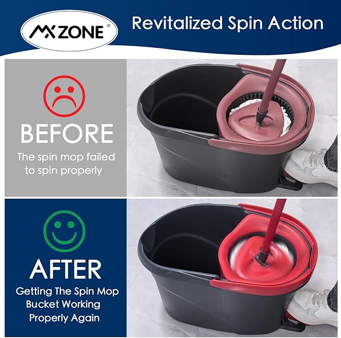 Easy Mop Pedal Broom Spin Replacement One Way Clutch Bearing Bucket Gear Sprockets Repair Compatible with O Cedar Velida and Market 90% Spin Mop and Bucket, Mop Gears, 2 Packs