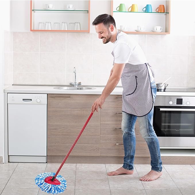 4 Pack Mop Replace Heads for O Cedar Rinse Clean 2 Tank System, Spin Mop Replacement Head, Fluffy Microfiber OCeda Mop Refill Replace Head, Machine Washable