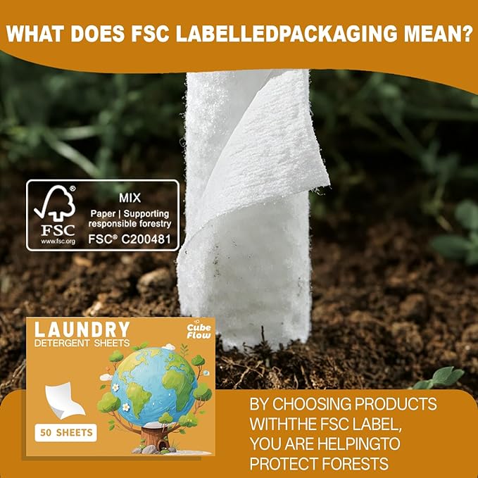 Linen Scented Laundry Detergent Sheets | 100 Loads | Natural Freshness & Deep Cleaning | Liquidless, Pre-Measured Eco Sheets | Plastic-Free, Hypoallergenic & Travel Friendly