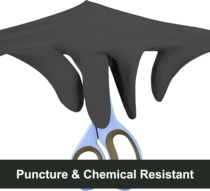 GLOVEWORKS Black Nitrile Gloves Disposable Latex Free, 5 Mil Industrial, For Mechanic, Cleaning, Cooking, Kitchen, Food Grade