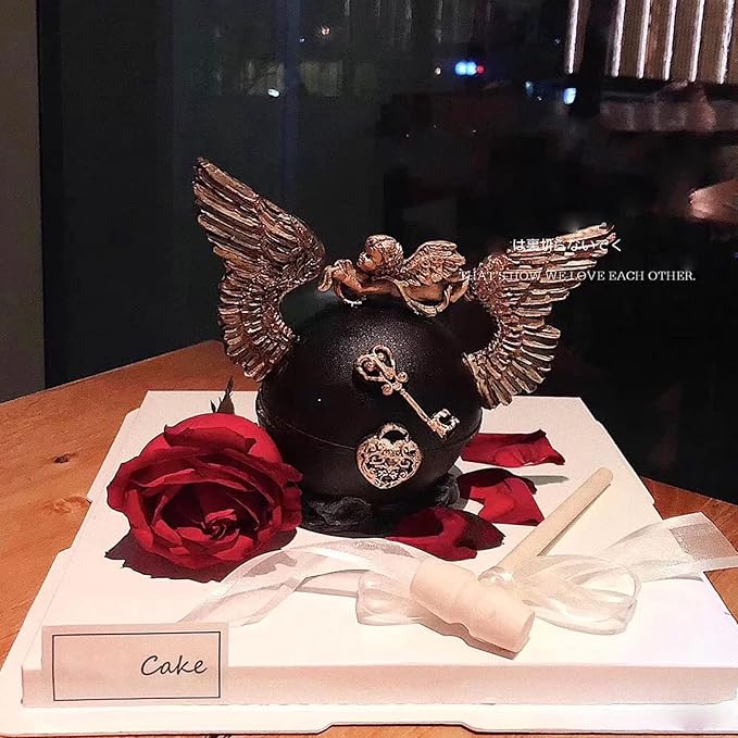 Vintage Key Cake Decorating Fondant Molds (2 Pcs), Keyhole Silicone Molds, Baroque Clay Molds for Cupcake Toppers, Chocolate, Candy, Marzipan, Polymer, Clay, Resin, Soap