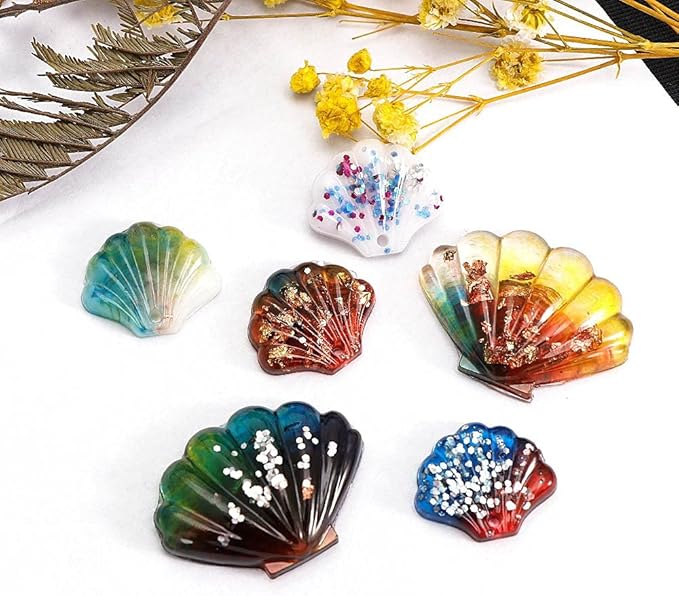 TUKE Silicone Leaf & Honeycomb Molds - 3D Fondant & Chocolate Baking Molds (Sea Shell)