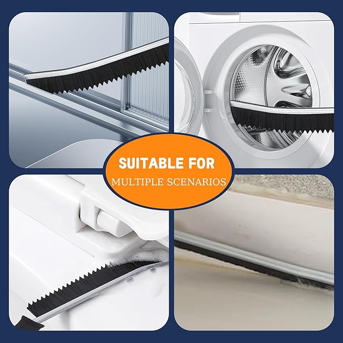 3Pcs Crevice Cleaning Brush Tool Grout Brush Cleaning Supplies, Home Essentials Bathroom Multifunctional Gap Scrub Hard Bristle Brushes for Household Use (Black Cleaning Brush-C)