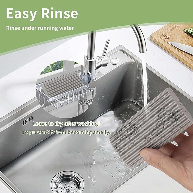 Damp Clean Duster Sponge 4 Pack,Magic Sponges Eraser Baseboard Cleaner Tool,Reusable Household Cleaning Sponge for Blinds, Glass, Railings, Mirrors, Floorboards, Fan Blades, Vents(Multi Color)