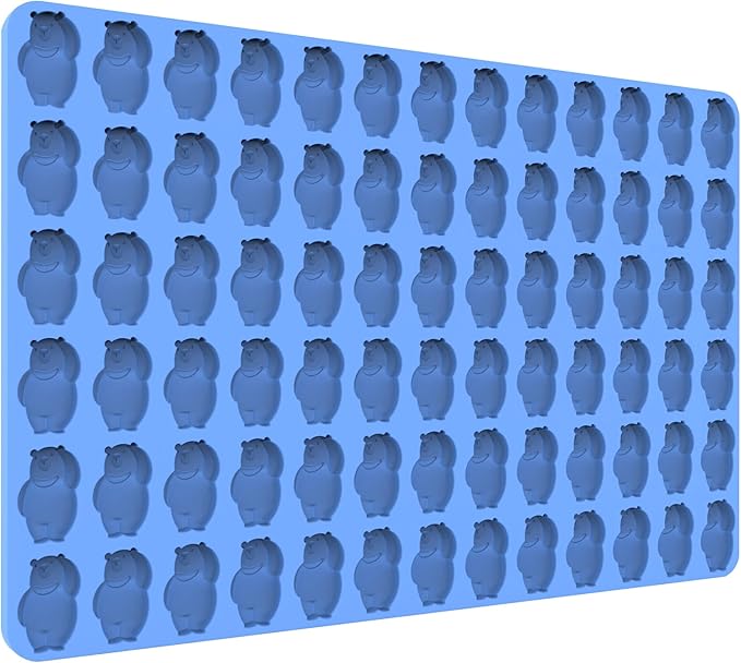 Gummy Bear Silicone Molds with Scraper - Perfect for Making Gummy Bears, Chocolates, Candies and Ice Cubes