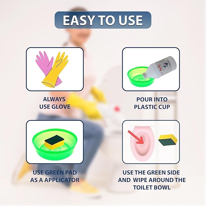 Ring King Toilet Bowl Cleaners | 64oz Toilet Bowl Cleaner Liquid Fast Acting Bathroom Cleaner For Calcium, Water, Rust, Red Clay & Lime Stains – No Scrubbing