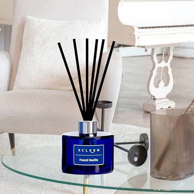 Reed Diffuser Set, 6.7Oz French Vanilla Scented Oil Diffuser for Home & Office Decor, Air Freshener for Anyroom