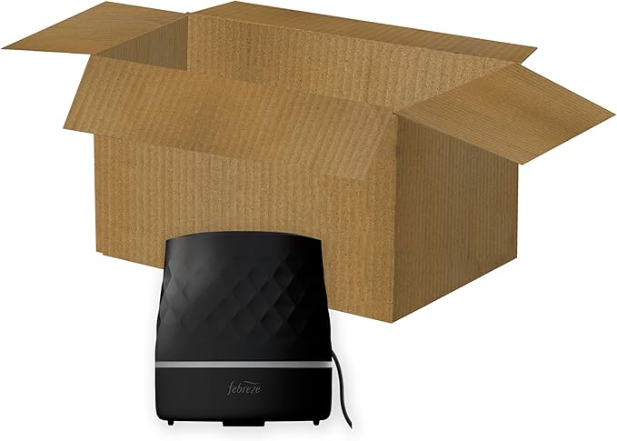 Febreze Plug Scent Booster in Black, Continuous Scent Device Oil Diffuser, Compatible with Febreze Air Freshener Plug in Refills