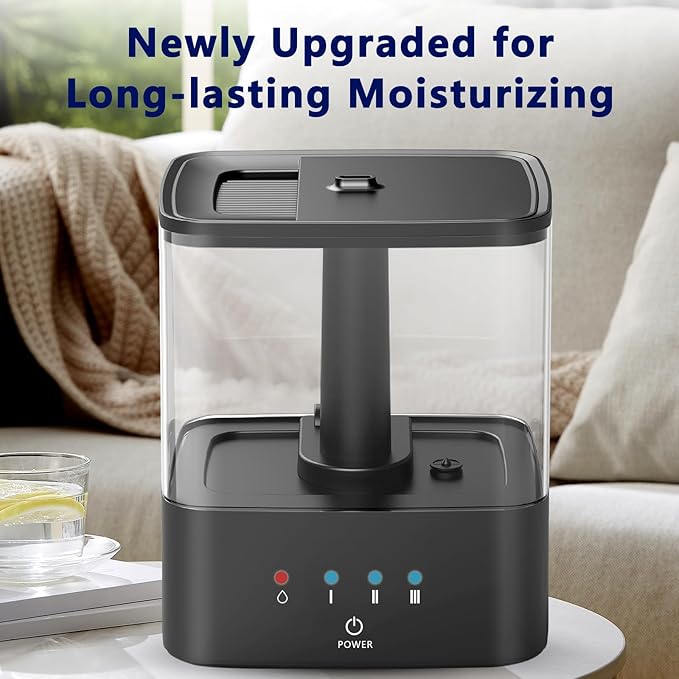 KZF 4L Top-Fill Cool Mist Humidifier – Whisper-Quiet, Up to 30 Hrs Runtime, Auto Shut-Off, Ideal for Bedroom, Baby Nursery & Plants