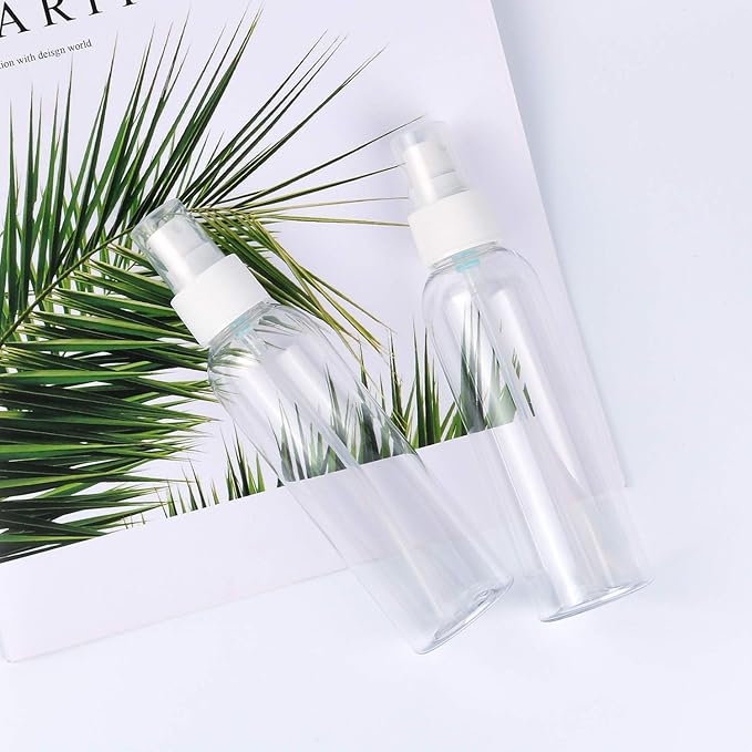 TRENDBOX 6 Pack Empty Transparent Plastic Fine Mist Spray Bottle (6 Pack - 120 ml)