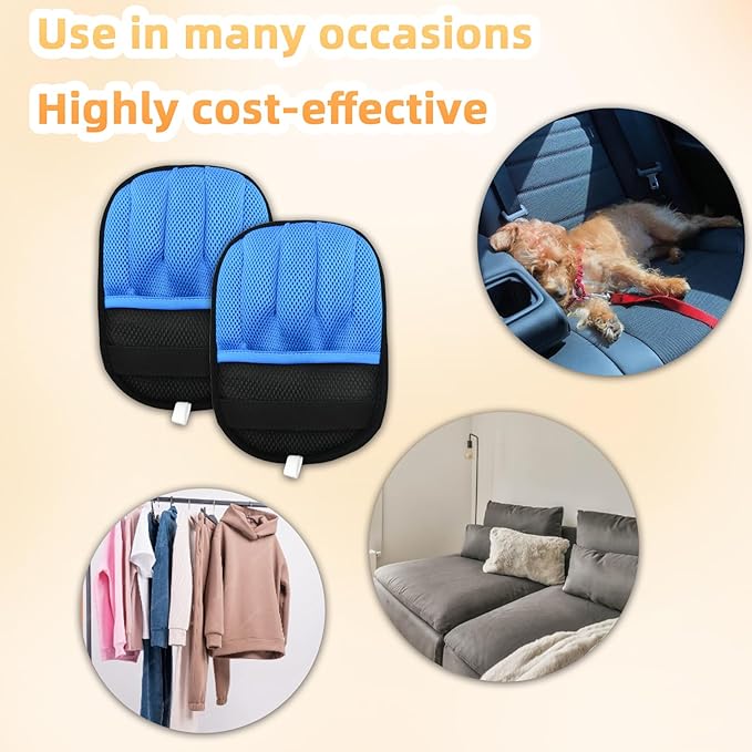 2pcs Anti-Static Pet Hair Remover Gloves – 2025 Upgraded, Washable & Reusable for Furniture, Clothes, Sofa, Carpet, Car Seats