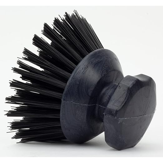 SPARTA 42395EC03 Plastic Scrubber Brush, Round Brush, Dish Scrub Brush With Color Coded For Cleaning, Kitchen, Bathroom, Bathtub, Dishes, Sink, 5 X 5 X 4 Inches, Black, (Pack of 6)