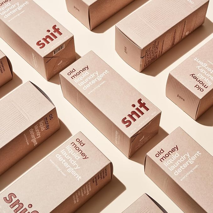 Snif Old Money Laundry Detergent, Rich and Cozy Scent, 64 Loads, Non-Irritating to Skin, Clean, Non-Toxic, Vegan, Cruelty Free, 32oz